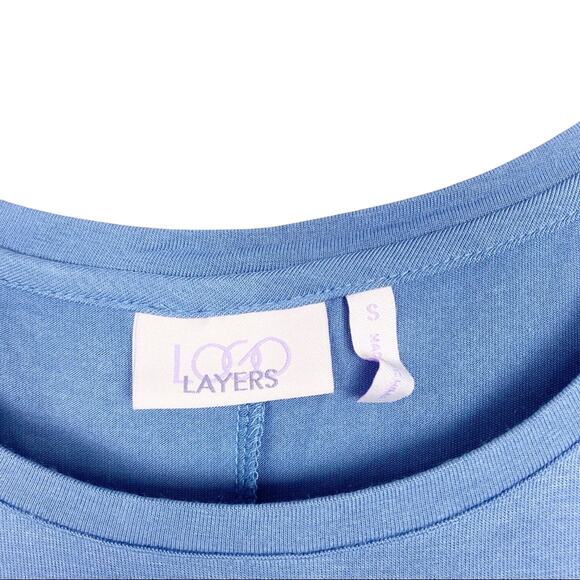 LOGO Layers Blue Tank Top Tunic Sz S - Picture 2 of 5